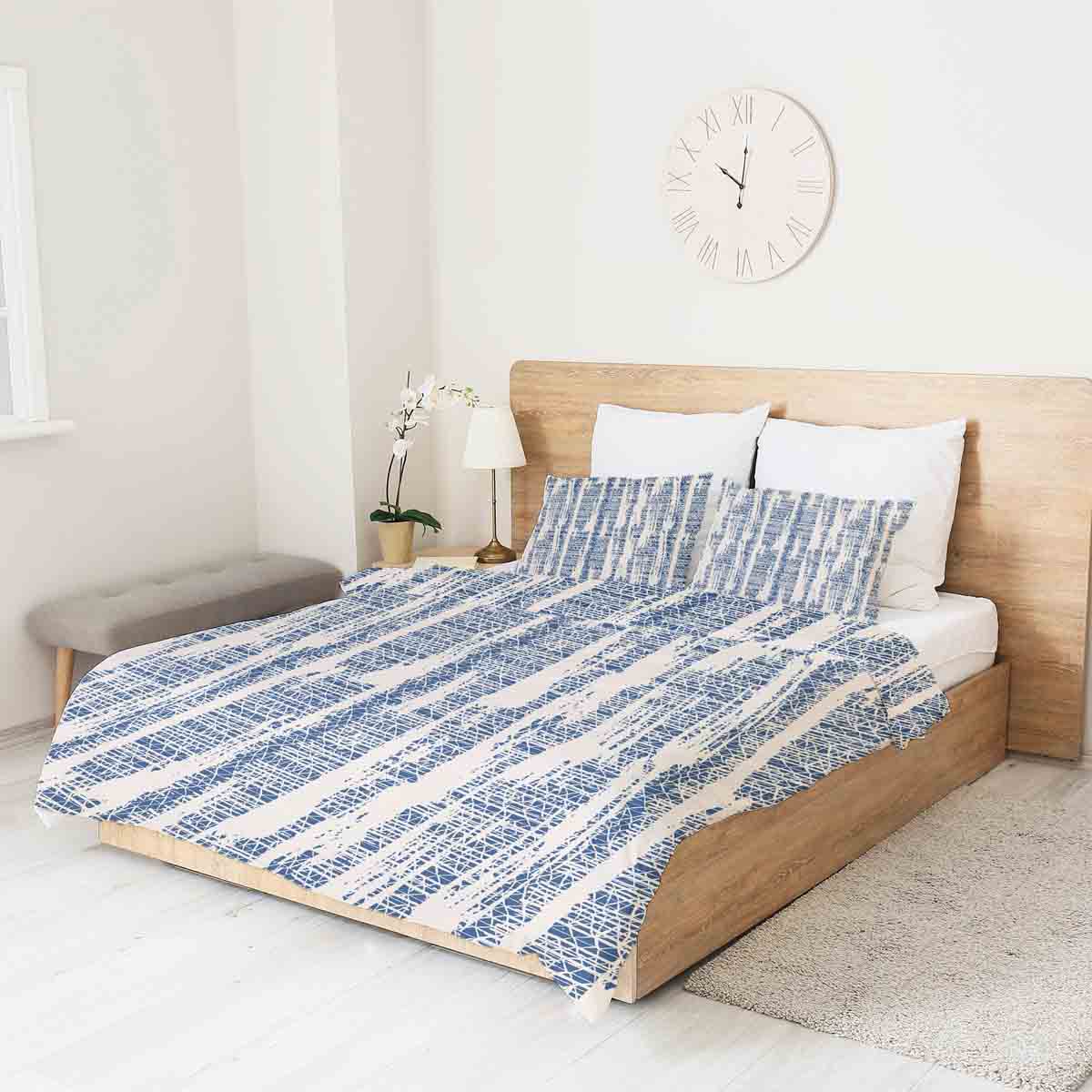 Couverture thérapeutique originale - Housse en coton avec motif bleu