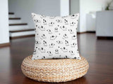 White health pillow with dogs