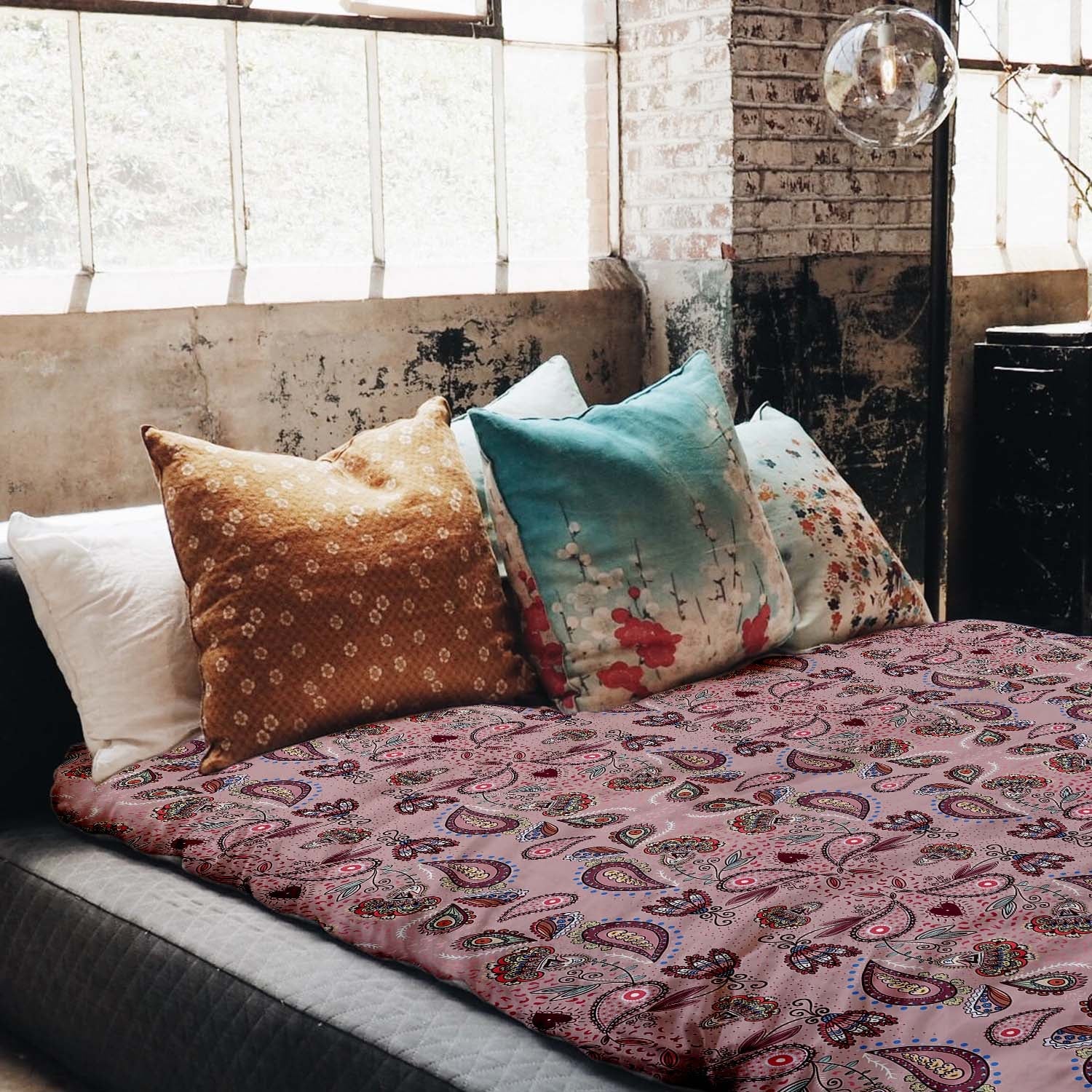 Couverture thérapeutique originale - Housse en coton Mandala rose