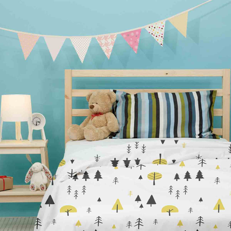 Therapy blanket bedding set with yellow trees