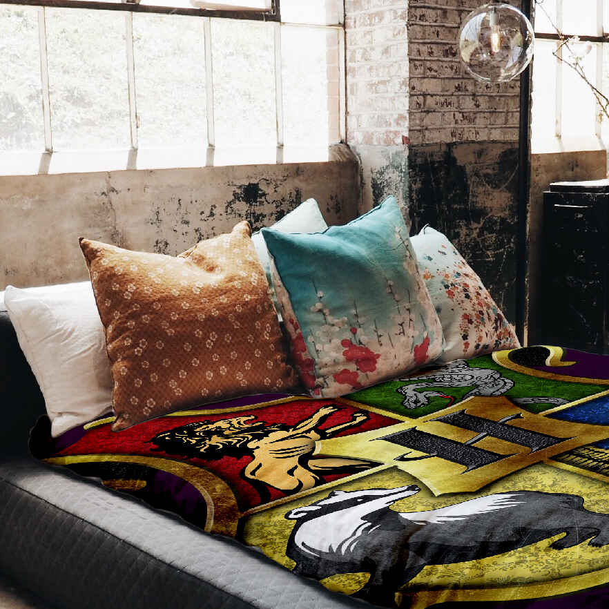 Original therapy blanket - cotton cover Hogwarts houses