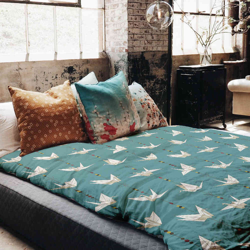 Original therapy blanket - cotton cover cover origami swan