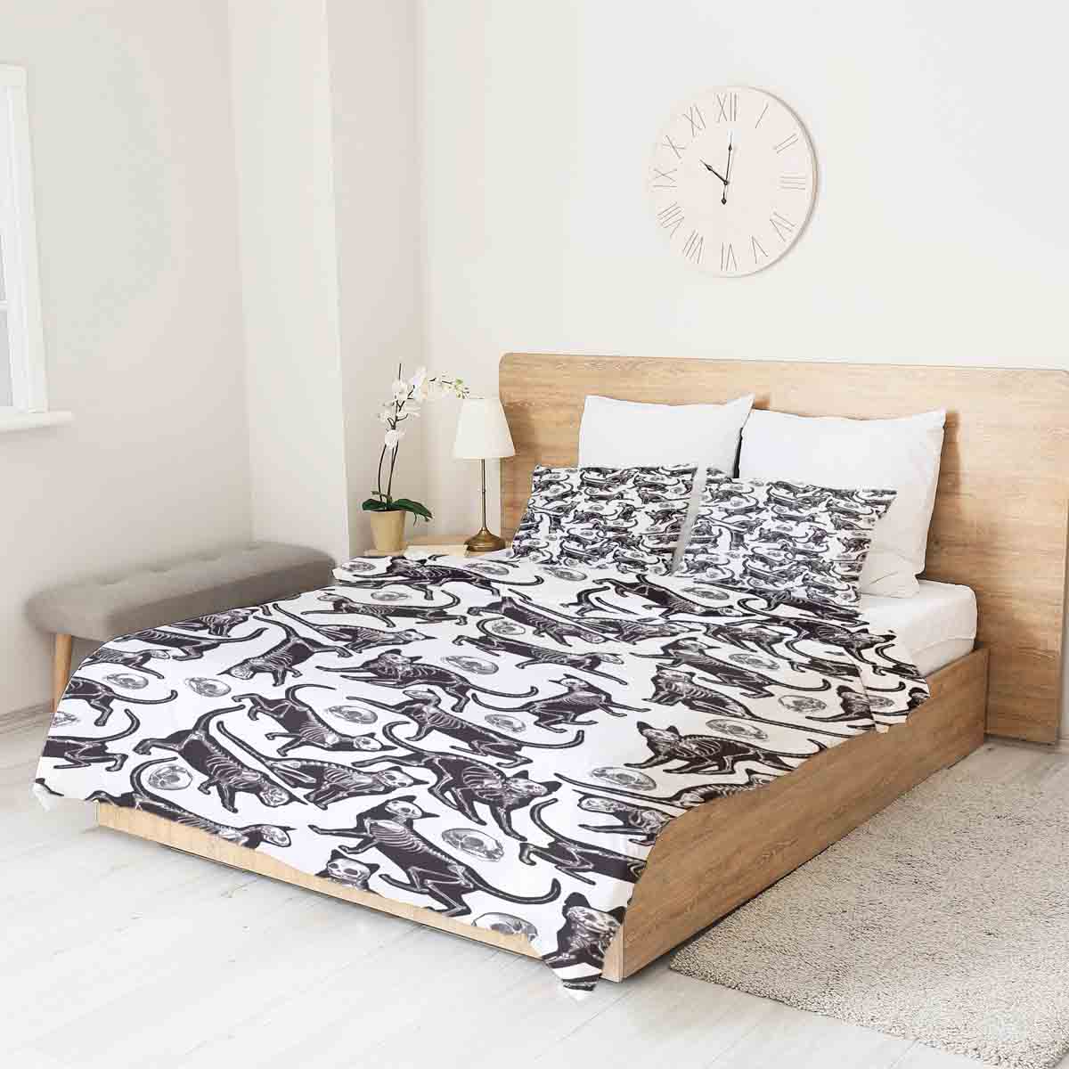 Couverture thérapeutique originale - Housse en coton Chat d'Halloween