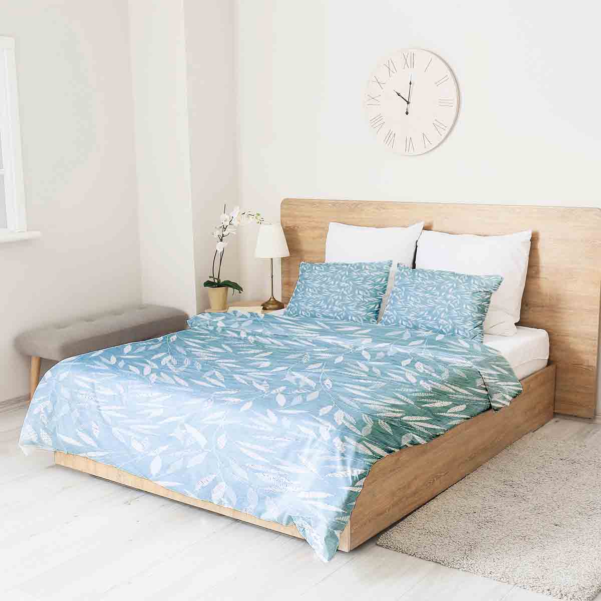 Therapy blankets bedding set with blue branches