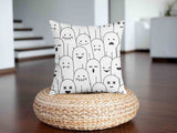 Health pillow white with funny ghosts