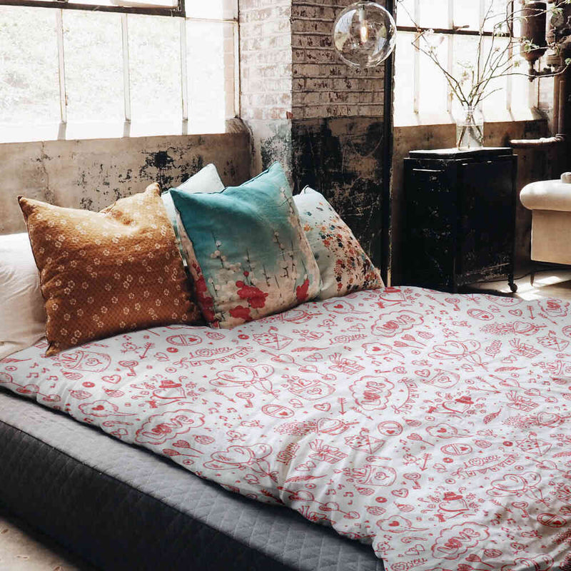 Original therapy blanket - cotton cover Be my Valentine