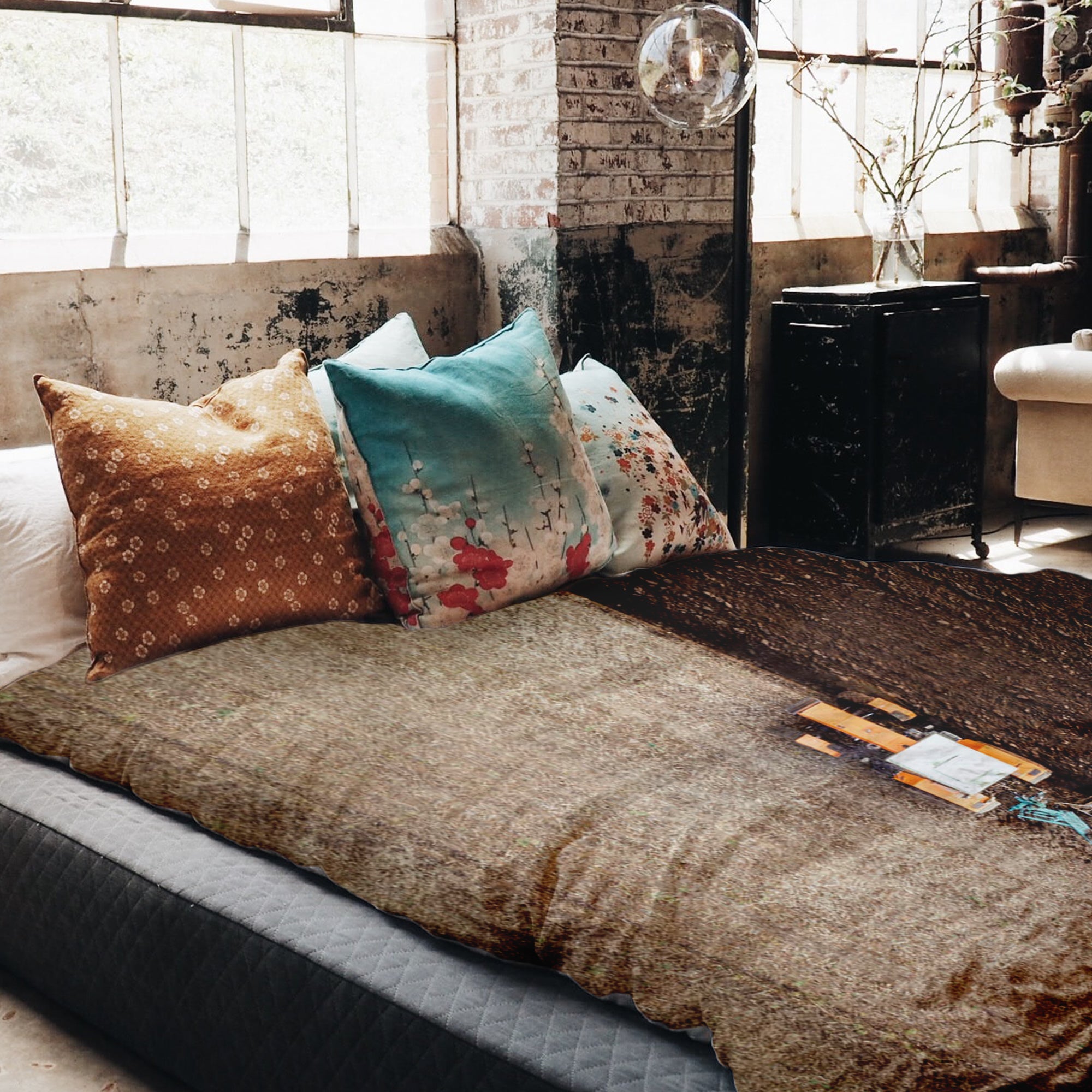 Original therapy blanket - cotton cover brown farmland