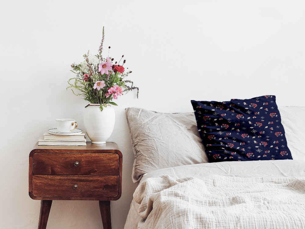 Coussin de santé bleu groseille