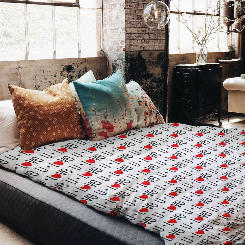 Original therapy blanket - cotton cover white Love U