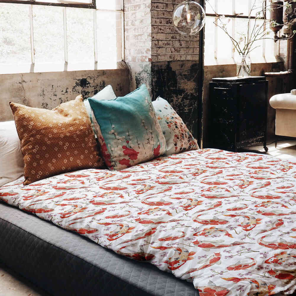 Ensemble de literie avec couverture thérapeutique Carpe Orange