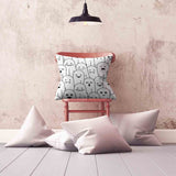 Health pillow white with funny ghosts