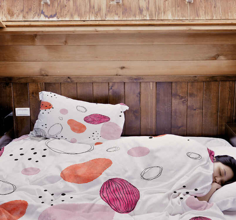 Original therapy blanket - cotton cover abstract circles