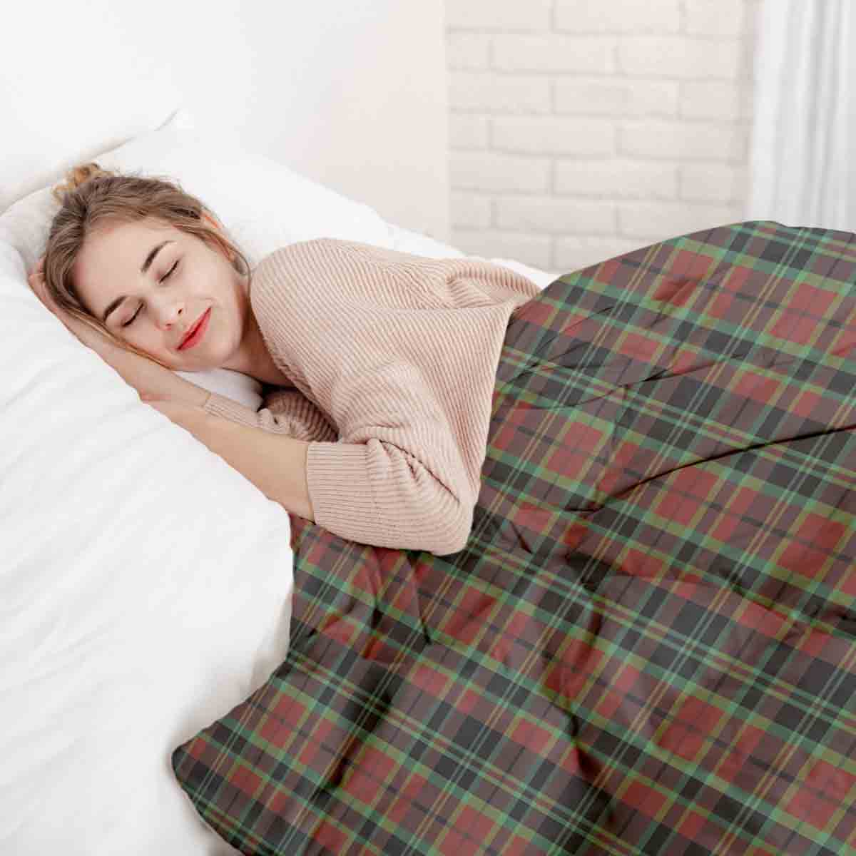 Original therapy blanket - cotton cover Christmas checkered pattern