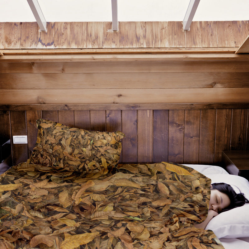 Original therapy blanket - cotton cover autumn leaves