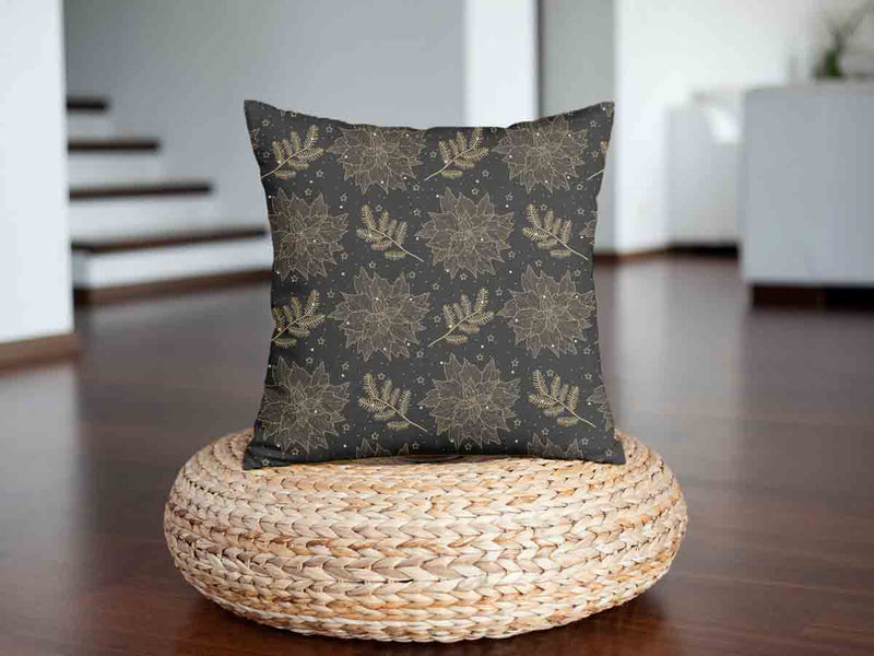 Health pillow, black, Christmas star