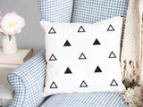 Health pillow white with black triangles