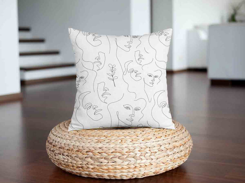 Health pillow woman's face boho