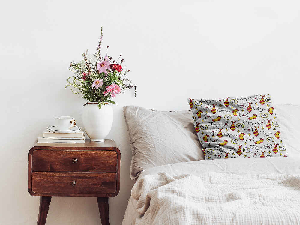 Coussin de santé blanc école de sorcellerie