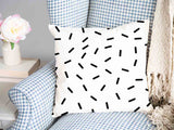 Health pillow white with black stripes