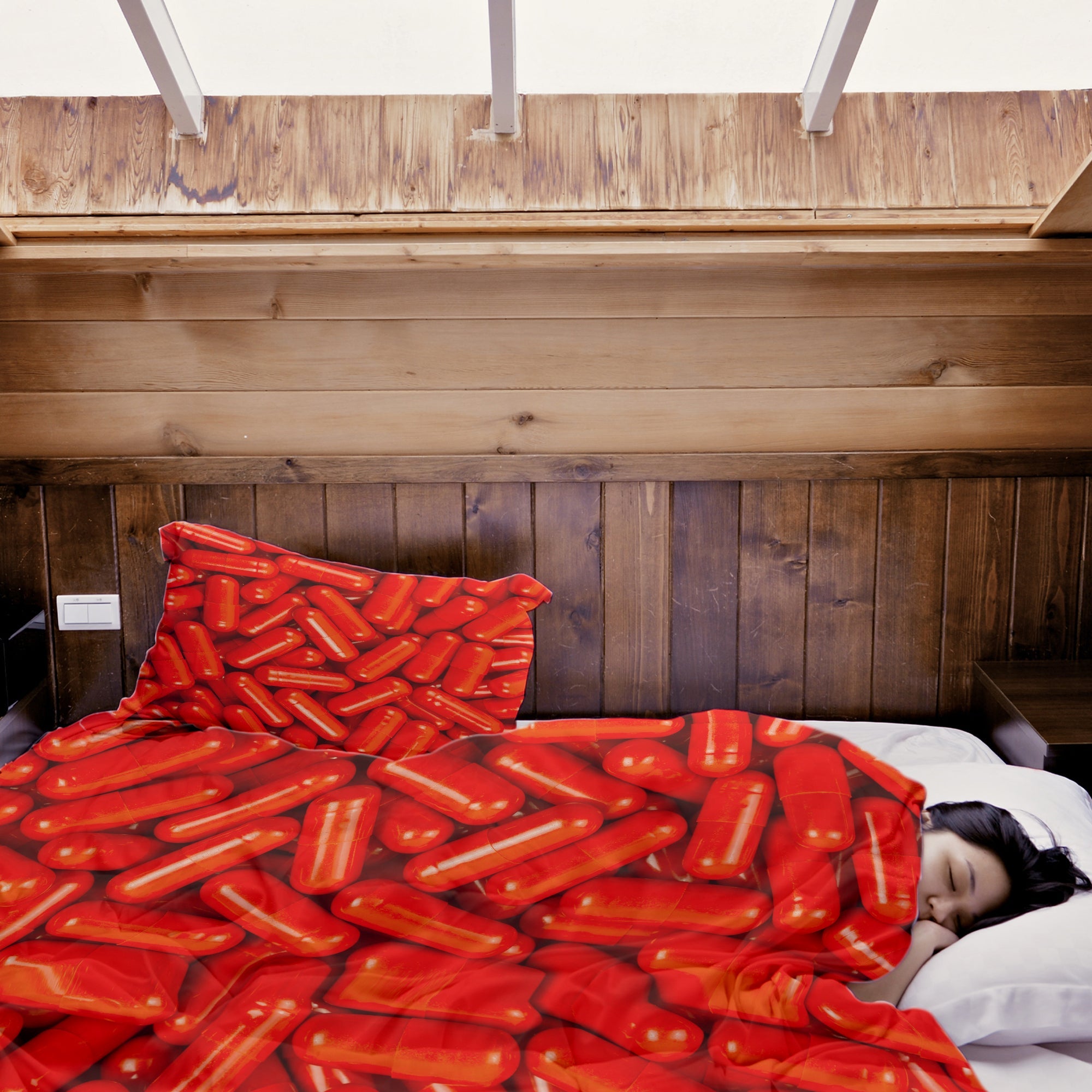 Couverture thérapeutique originale - Housse en coton rouge Tablettes