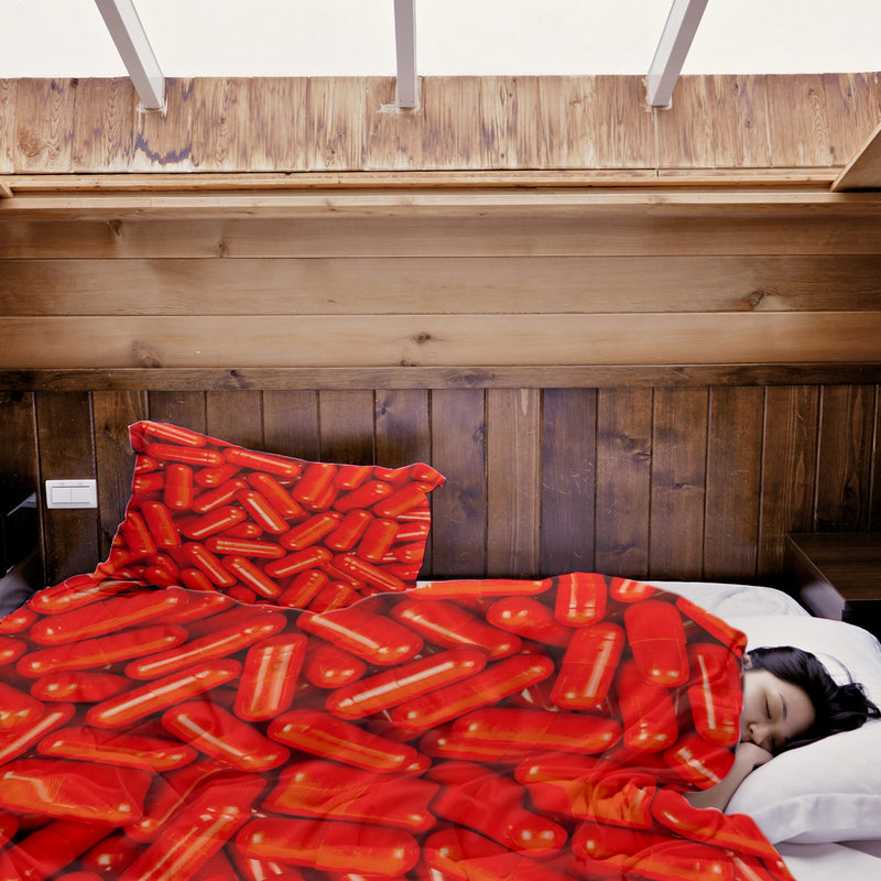 Original therapy blanket - cotton cover red tablets