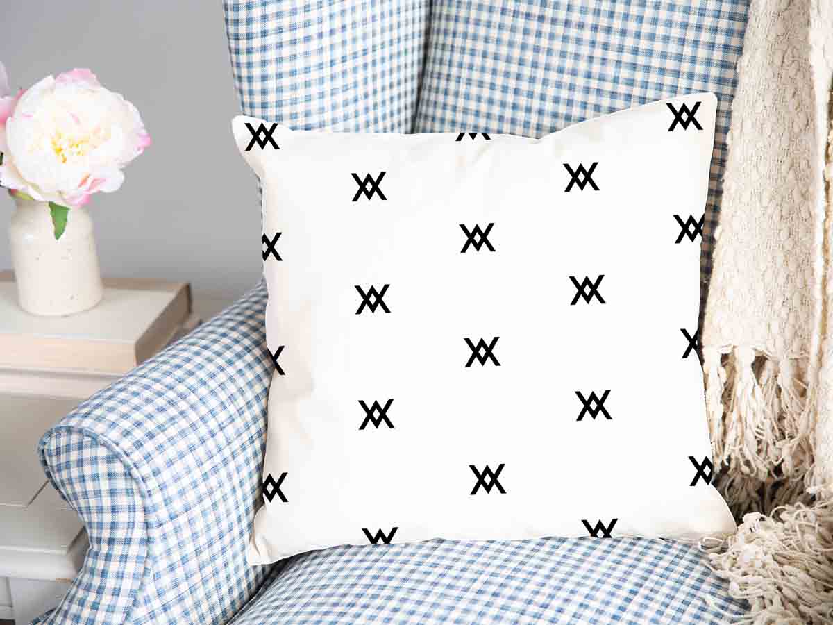 Coussin de santé avec nœud noir