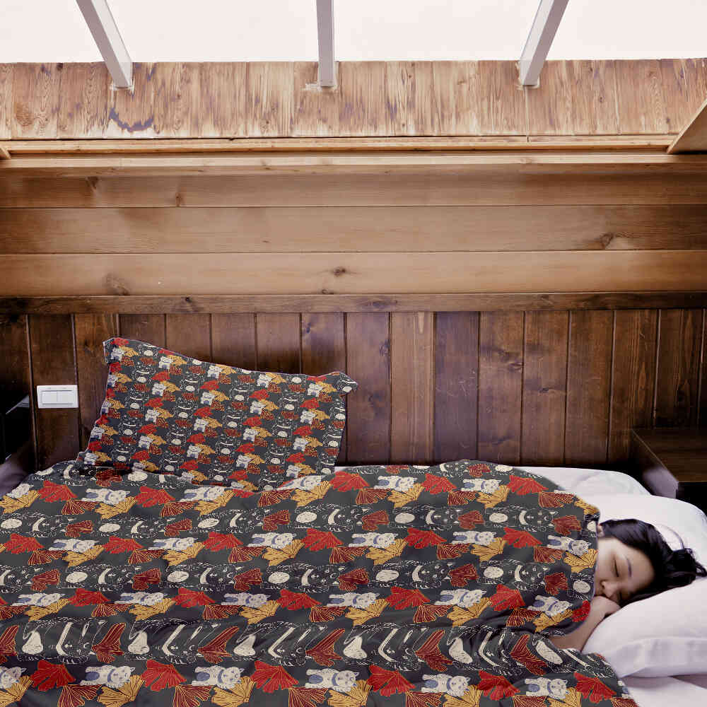 Original therapy blanket - cotton cover waving cat