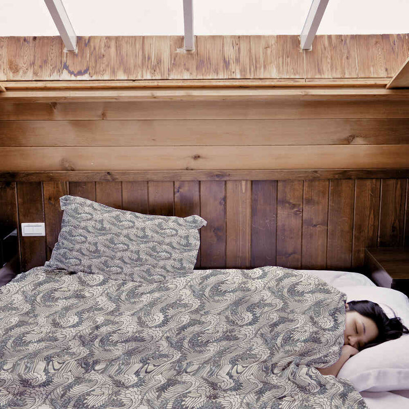 Original therapy blanket - cotton cover stormy sea