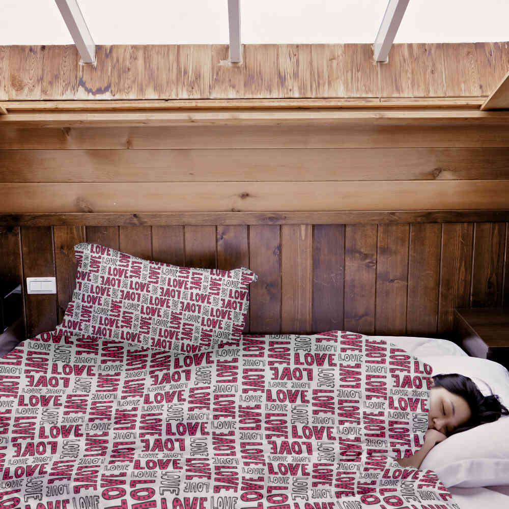 Couverture thérapeutique originale - Housse en coton blanc L.O.V.E