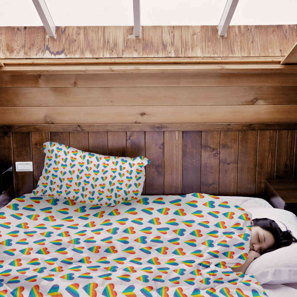 Ensemble de literie avec couverture thérapeutique LOVE IS LOVE