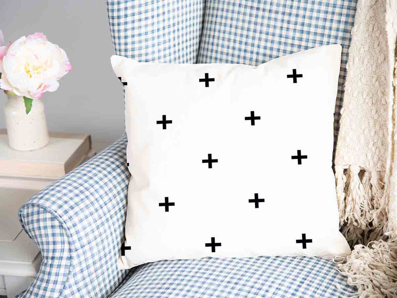 Health pillows with black crosses