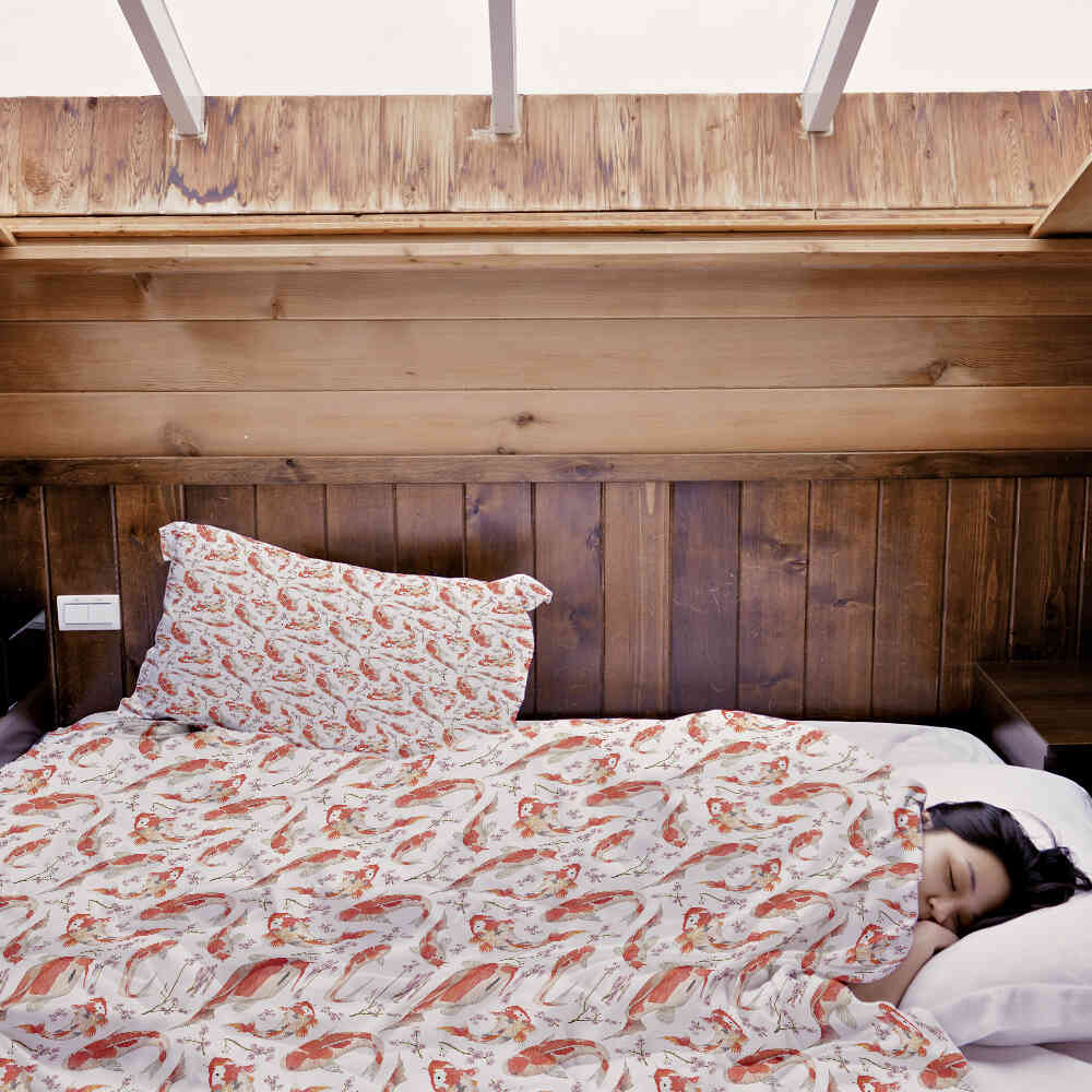 Ensemble de literie avec couverture thérapeutique Carpe Orange