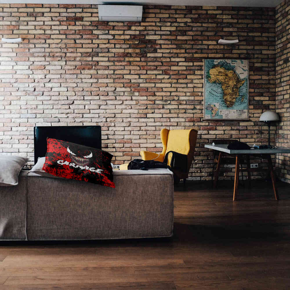 Coussin de santé noir visage de joker