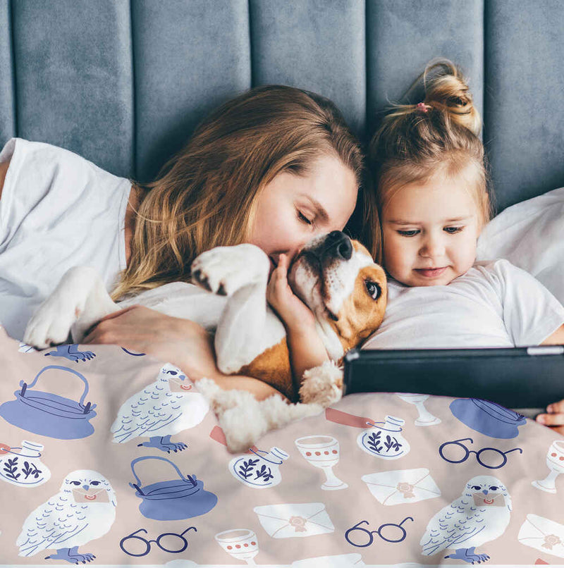 Therapy blanket and bedding set with Harry's owl.