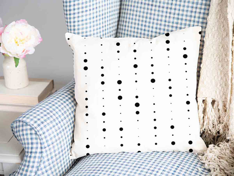 Health pillow white with black dots