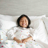 Therapy blankets bedding set, colorful dots.