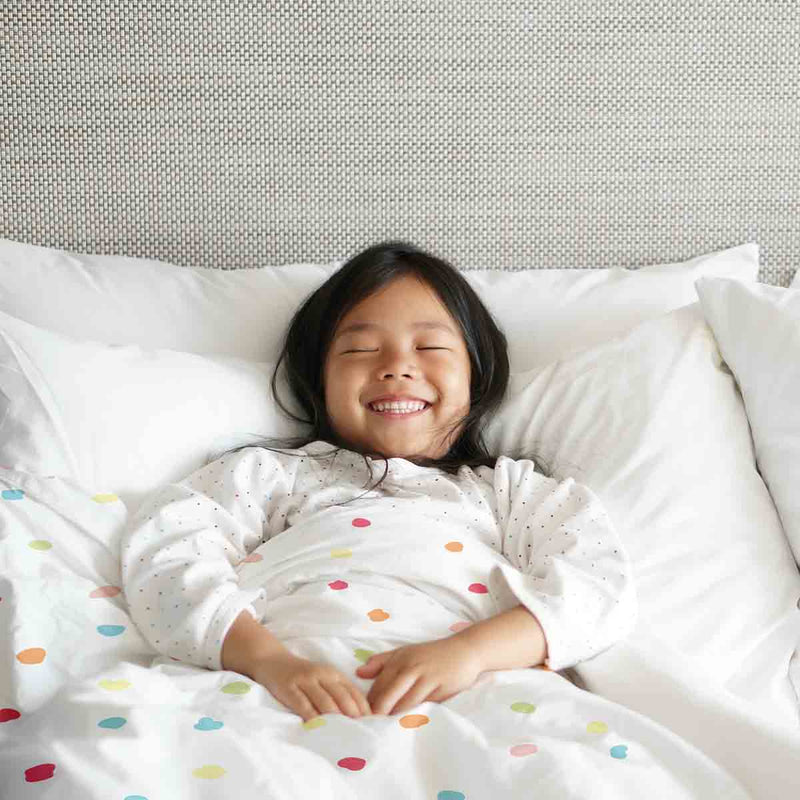 Therapy blankets bedding set, colorful dots.