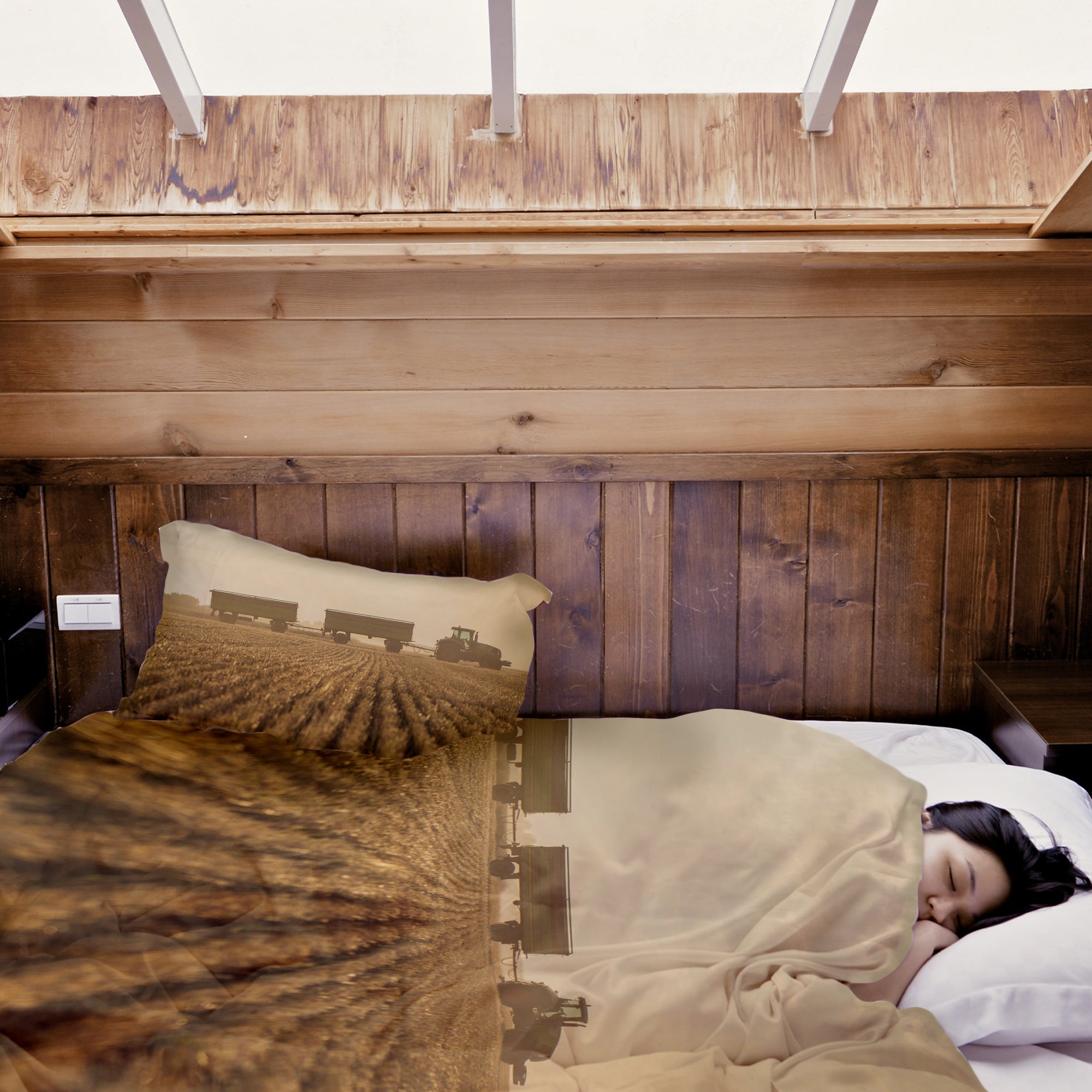 Couverture thérapeutique originale - Housse en coton brun Acker