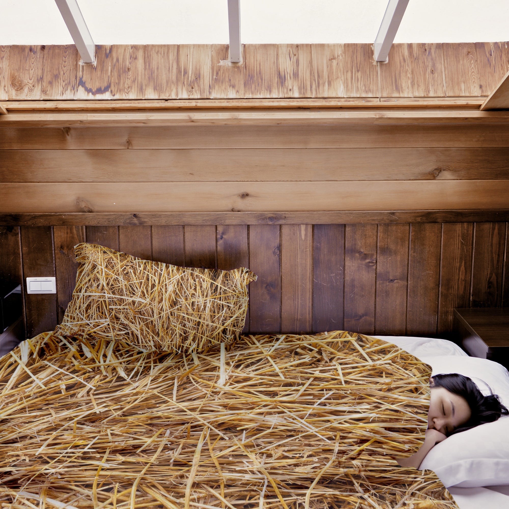 Original therapy blanket - cotton cover with hay