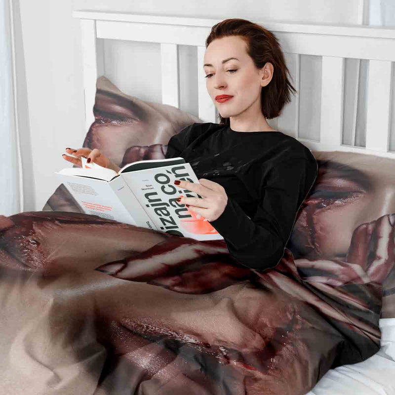 Therapy blanket bedding set Halloween face