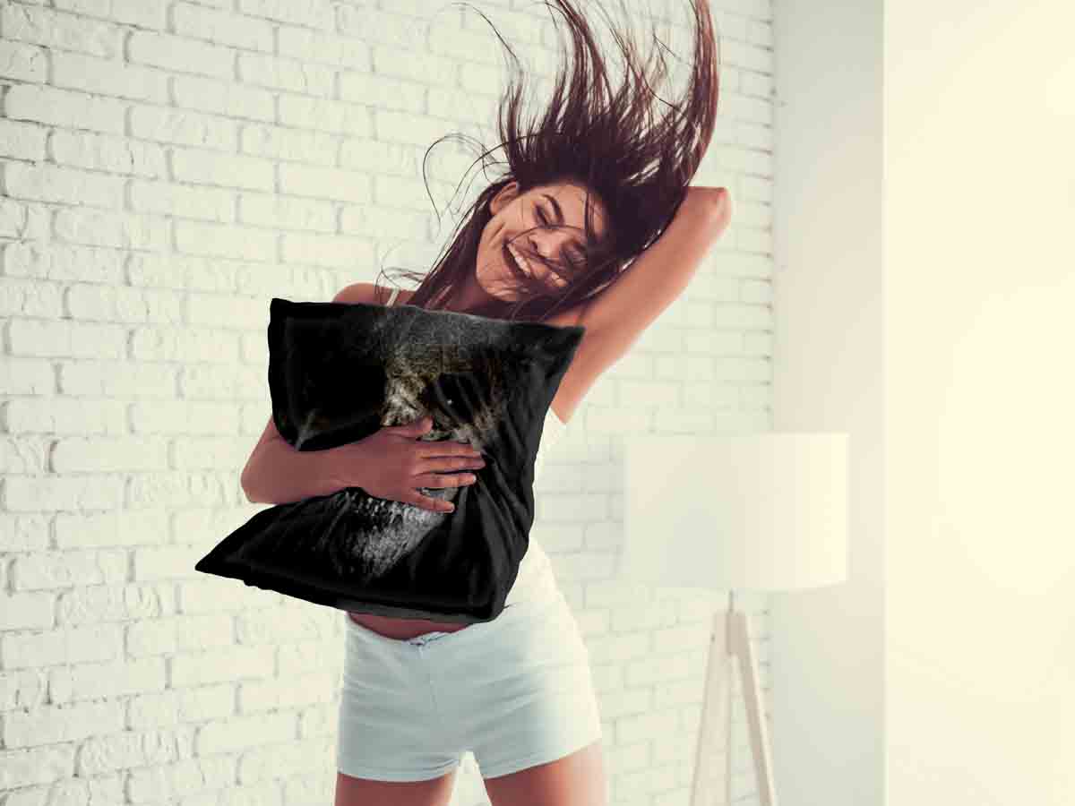 Health Pillow Black Horror