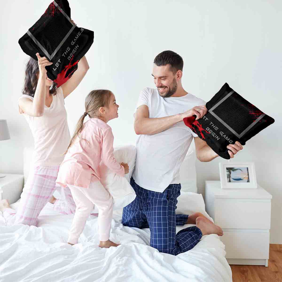 Health Pillow Black Let's Play