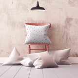 Health pillow with pink hearts and flowers