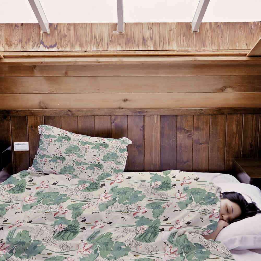 Therapy blankets bedding set water lily