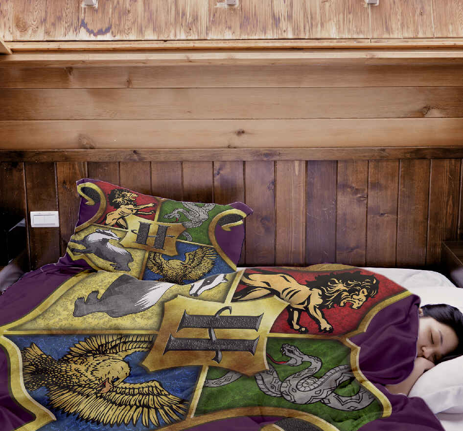 Original therapy blanket - cotton cover Hogwarts houses