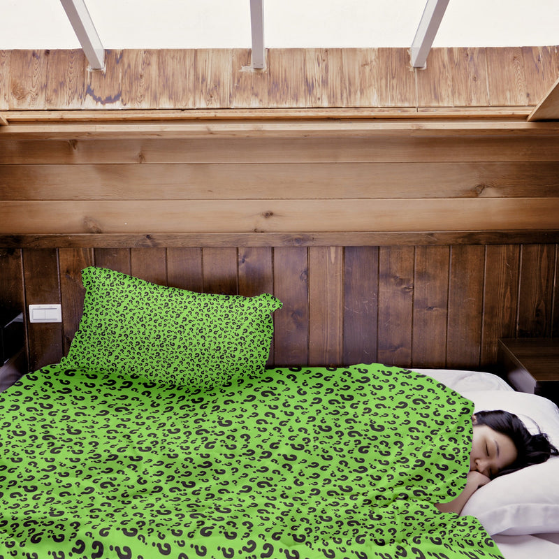 Original therapy blanket - light green cotton cover with question mark