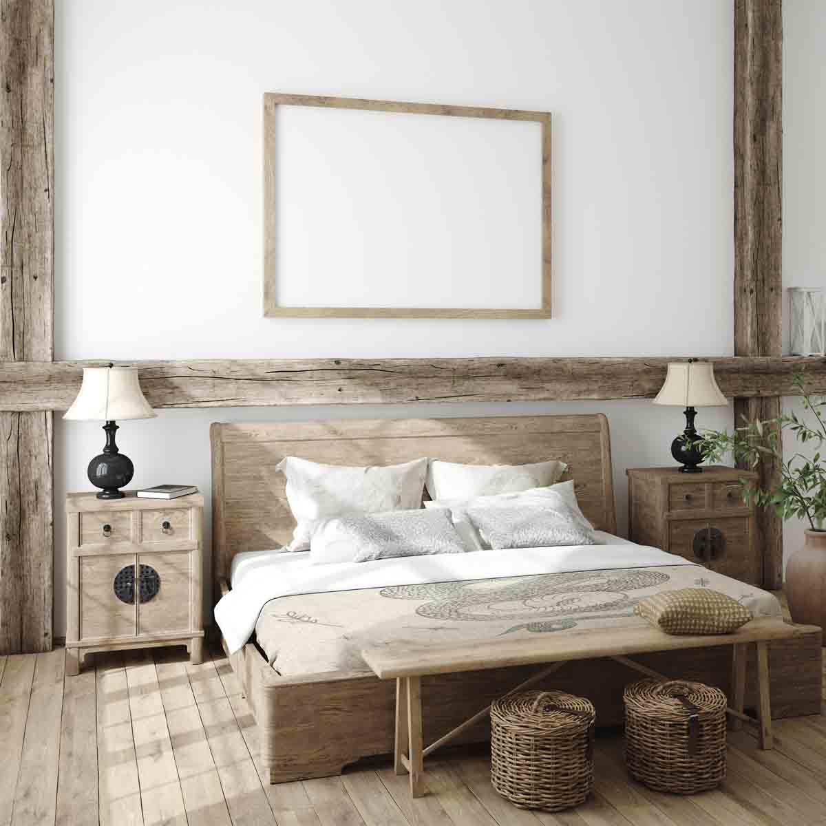 Couverture thérapeutique originale - Housse en coton beige avec serpent