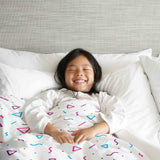 Therapy blanket bedding set with many shapes