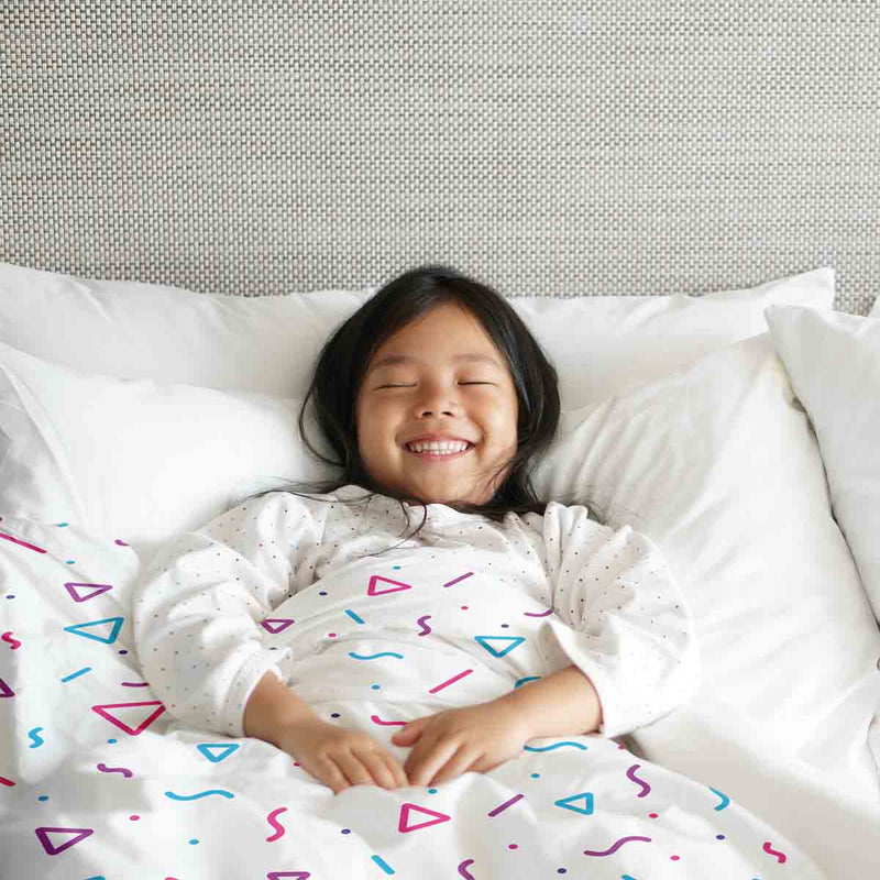 Therapy blanket bedding set with many shapes