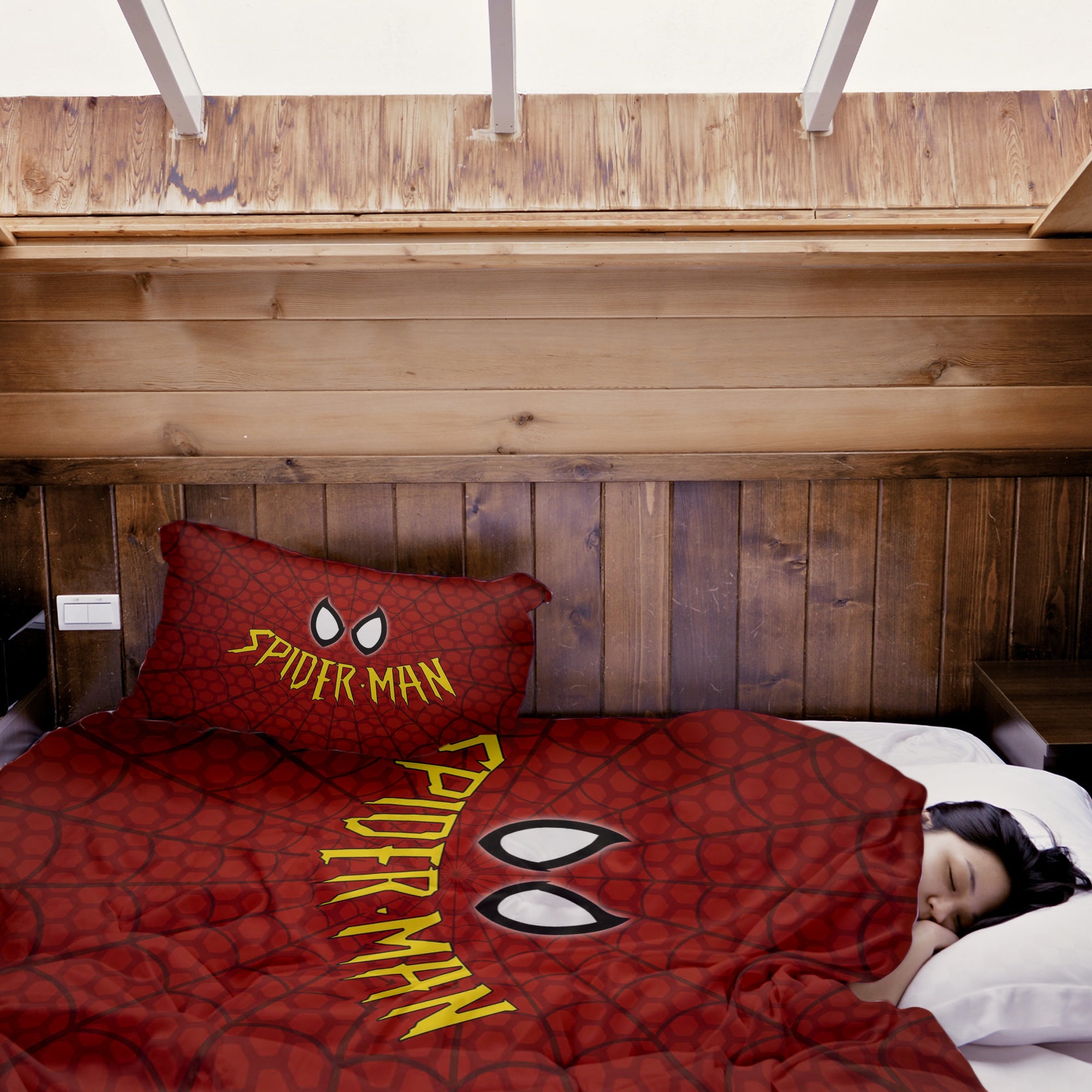 Original therapy blanket - cotton cover red Spiderman